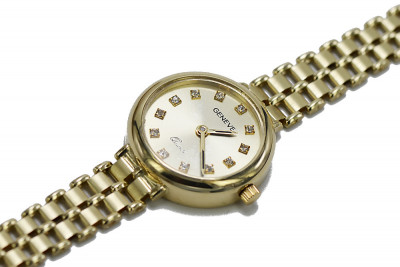 Italian 14K Yellow Gold Lady Geneve Watch lw041y