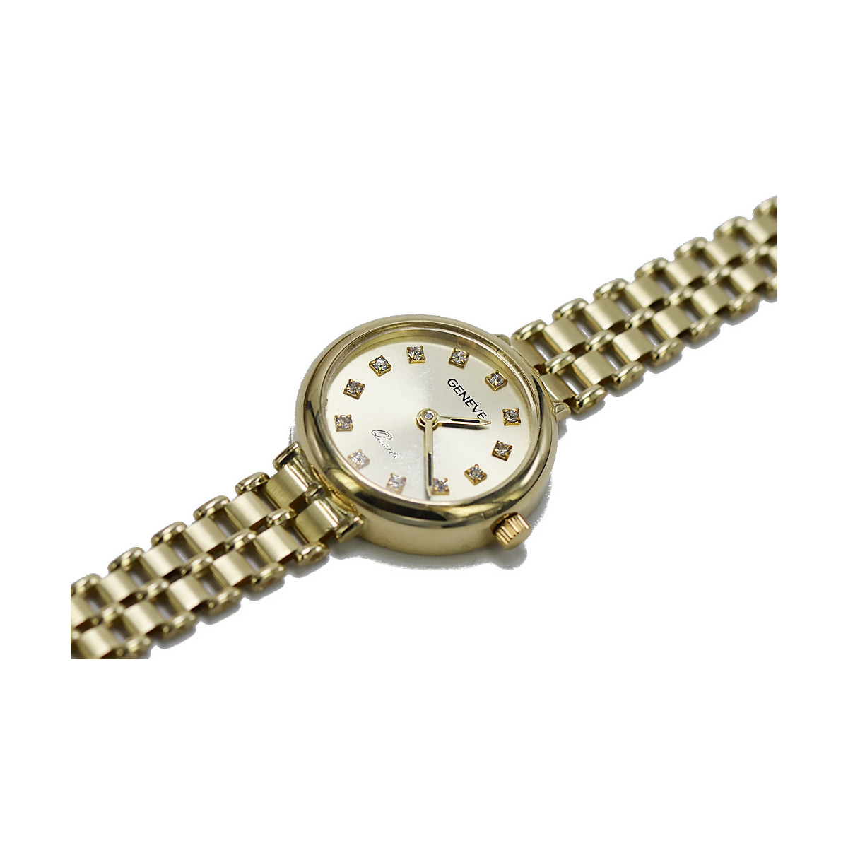 Italian 14K Yellow Gold Lady Geneve Watch lw041y