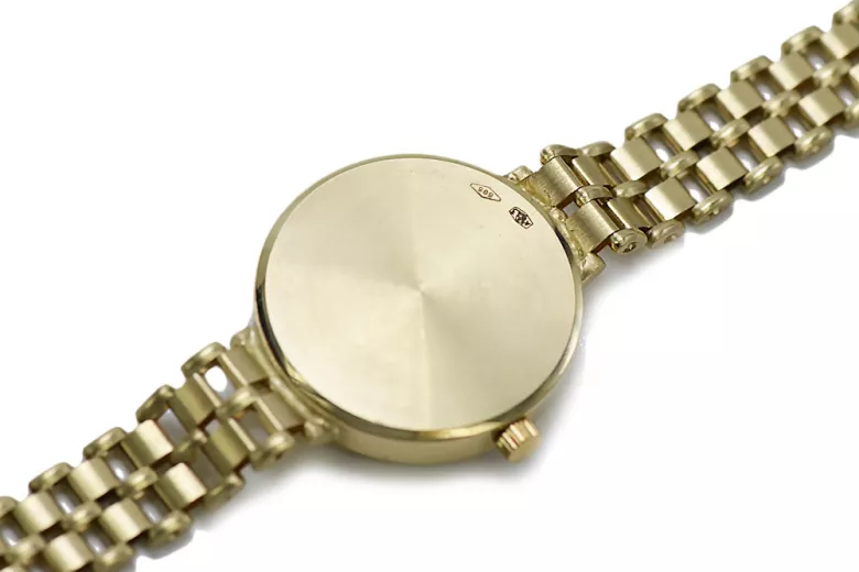 Italian 14K Yellow Gold Lady Geneve Watch lw041y