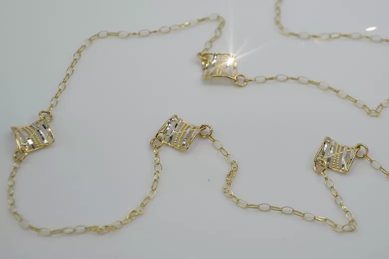 14K Gelb- & Weißgold, 65c Schmuckstück cc070yw