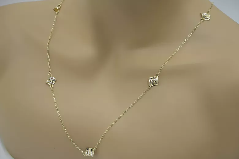 14K Gelb- & Weißgold, 65c Schmuckstück cc070yw