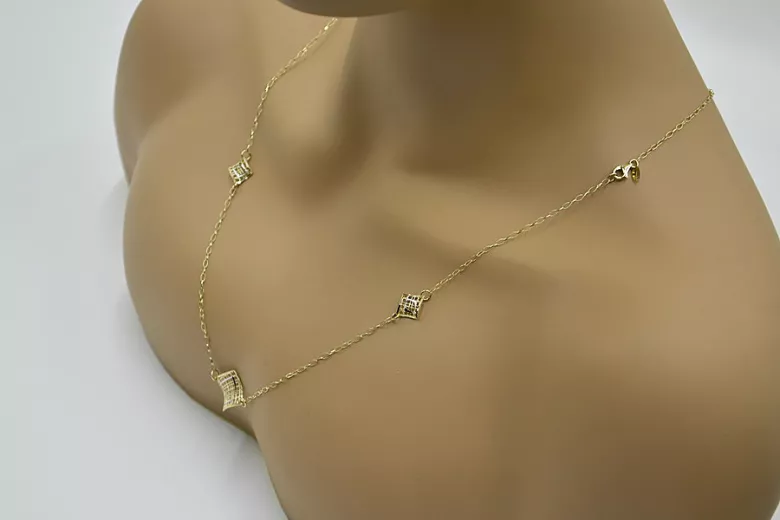 14K Gelb- & Weißgold, 65c Schmuckstück cc070yw