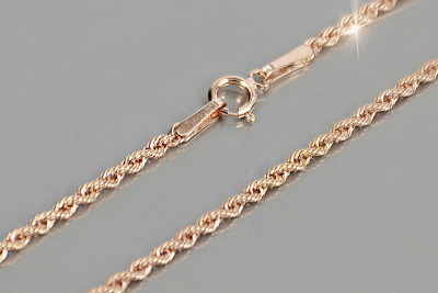 14K Rose Gold Rope Chain - Various Lengths Available cc019r