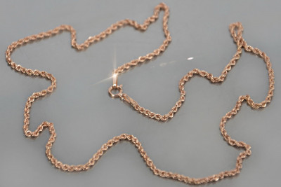 14K Rose Gold Rope Chain - Various Lengths Available cc019r