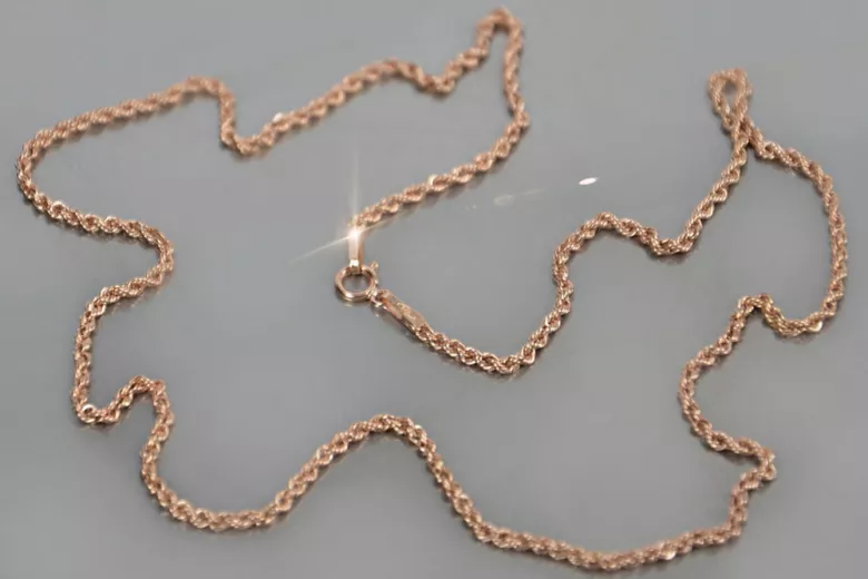 Yellow rose gold chain ★ russiangold.com ★ Gold 585 333 Low price