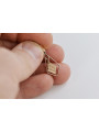 "14K 585 Vintage Rose Pink Gold Square Pendant without Stones" vpn003 vpn003