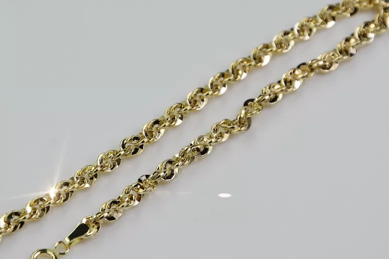 Italian 14K White Gold Rope Singapore Chain
Italian 14K Yellow Gold Rope Singapore Chain cc074y