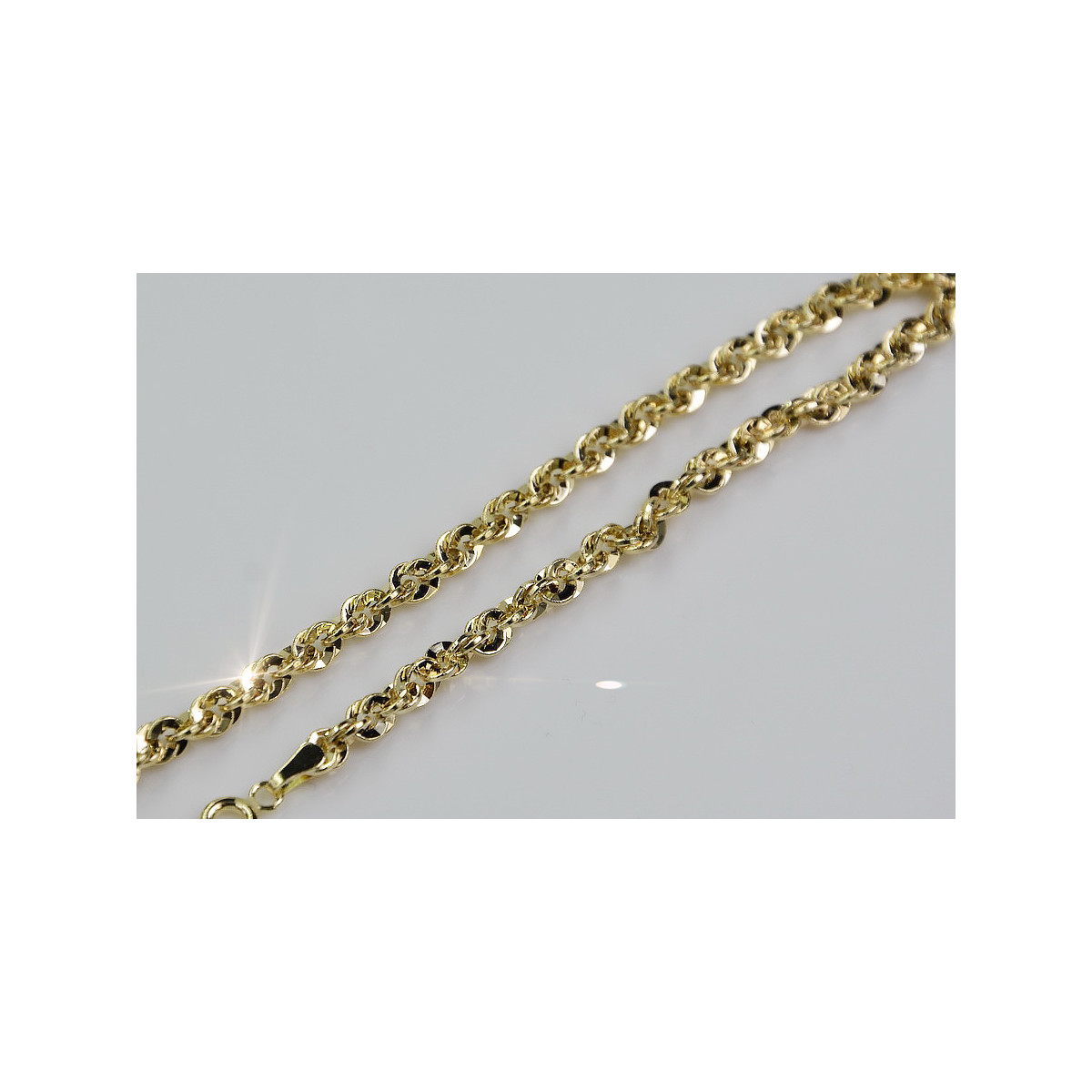 Italian 14K White Gold Rope Singapore Chain
Italian 14K Yellow Gold Rope Singapore Chain cc074y