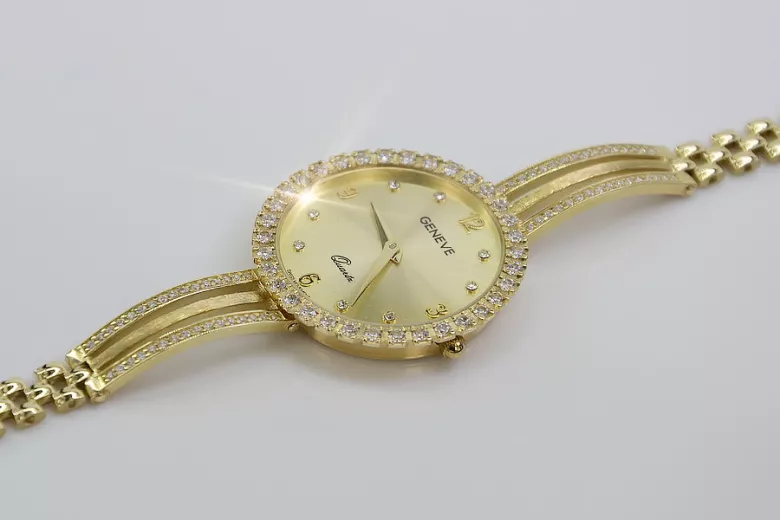 Gold ladies watch ★ zlotychlopak.pl ★ Gold purity 585 333 Low price!