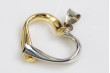 "Splendide Pendentif Coeur en Or Jaune Blanc 14K M" cpn013yw cpn013yw