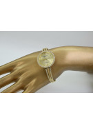 14 Karat Gelbgold Damen Armbanduhr Geneve Geschenk lw108y