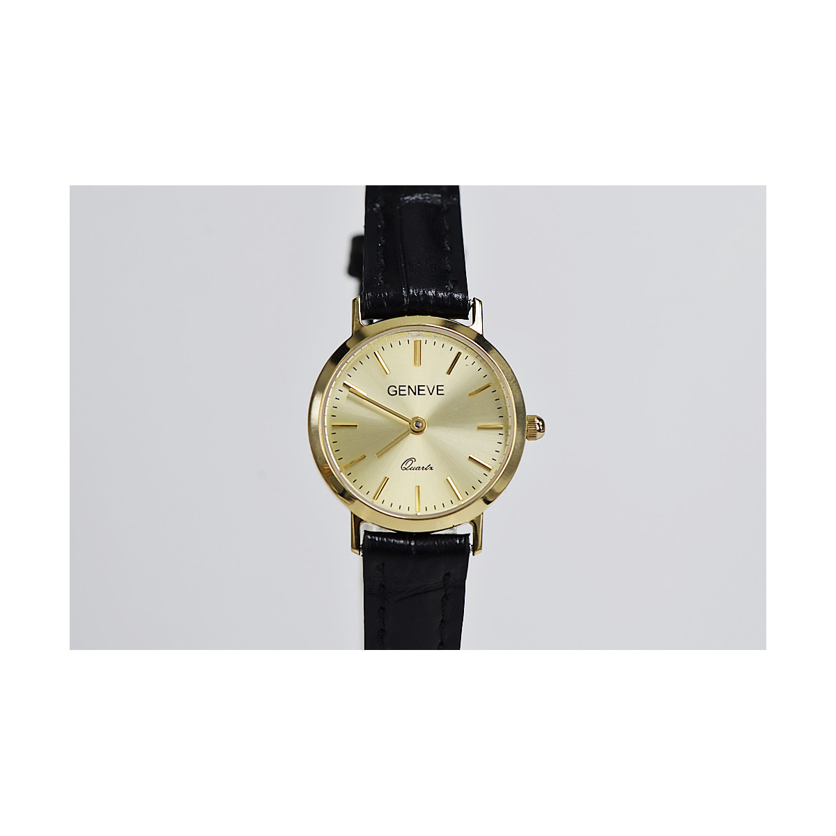 Gold men's watch Geneve ★ zlotychlopak.pl ★ Gold purity 585 333 Low Price!