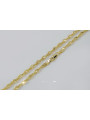 Elegant Italian Yellow Gold Rope Chain in Vintage Rose Design cc076