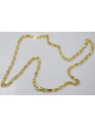 Elegant Italian Yellow Gold Rope Chain in Vintage Rose Design cc076