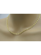 Elegant Italian Yellow Gold Rope Chain in Vintage Rose Design cc076