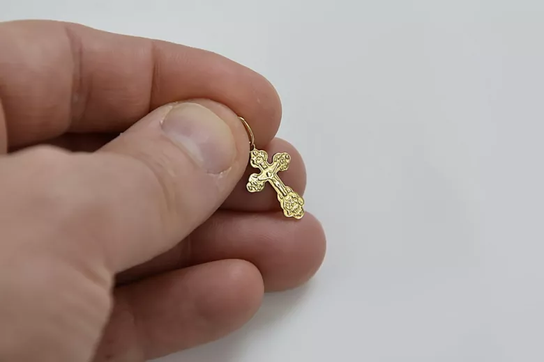 Croix ★ orthodoxe d’or russiangold.com ★ or 585 333 Prix bas