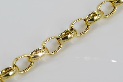 Bracelet en ancre en or jaune italien 14 carats cb006y