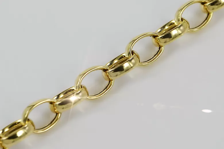 Bracelet en ancre en or jaune italien 14 carats cb006y