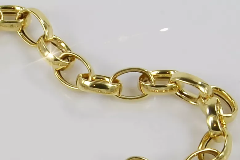 Bracelet en ancre en or jaune italien 14 carats cb006y