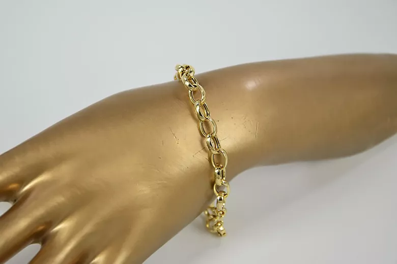 Bracelet en ancre en or jaune italien 14 carats cb006y