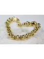 Bracelet en or jaune italien avec ancre Kenik Lady et pierres précieuses diverses cb025y