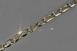 Italian Yellow 14K Gold Tiger Eye Bracelet with White Gold Accents cb031yw