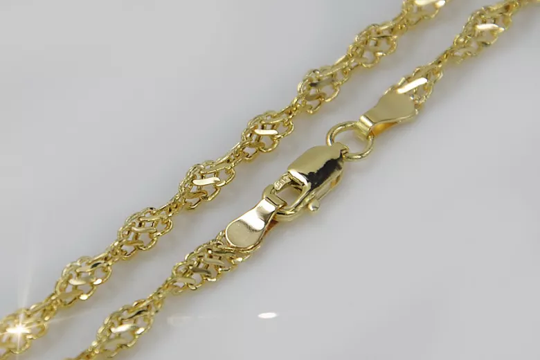 14K Yellow Gold Rope Bracelet with Diamond Cut Detail cb076y