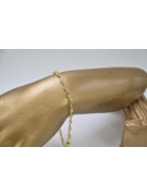 Pulsera de Oro Amarillo 14k con Corte de Diamante en Cadena de Singapur Hueca cb076y