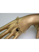 14 Karat Gelbgold Vintage Armband mit Rose Gold Charms, 19c. cb113