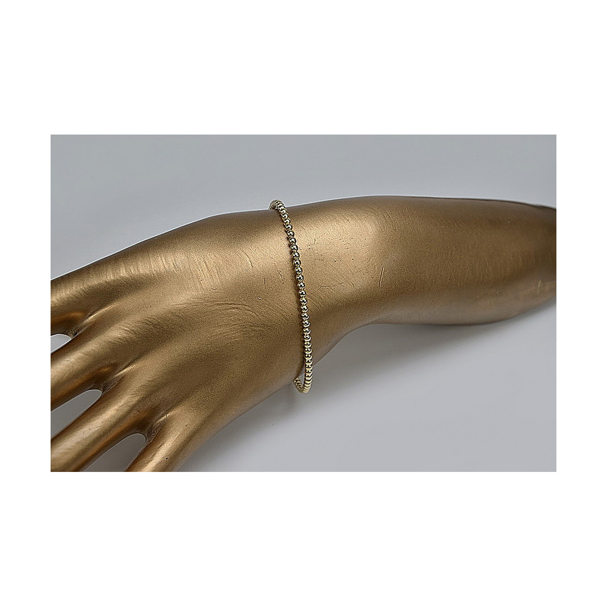 Brazalete de oro amarillo italiano de 14k con piedras preciosas cb122y