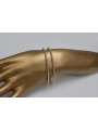 Brazalete de oro amarillo italiano de 14k con piedras preciosas cb122y