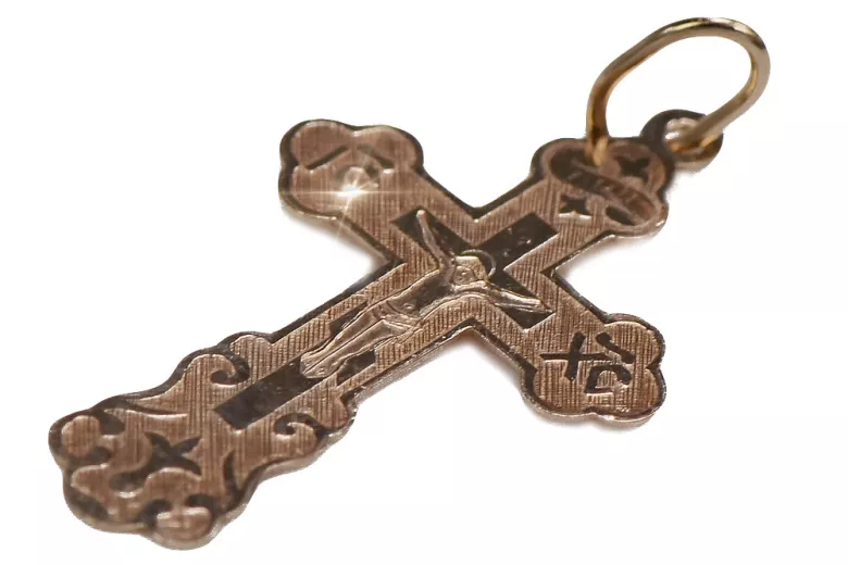 Croix ★ orthodoxe d’or russiangold.com ★ or 585 333 Prix bas