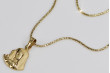 Divine Protector 14k Gold Medallion & Serpent Necklace 