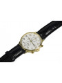 Yellow 14K Gold Men's Watch with Silver Dial mw005y