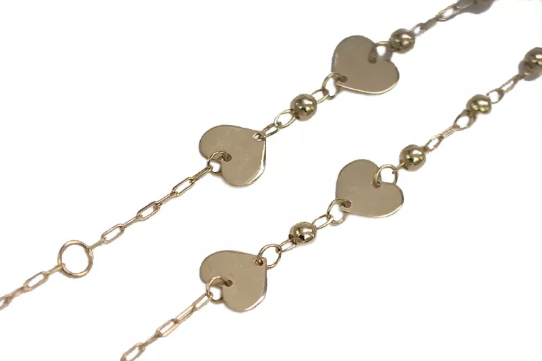 Yellow rose gold bracelet ★ russiangold.com ★ Gold 585 333 Low price