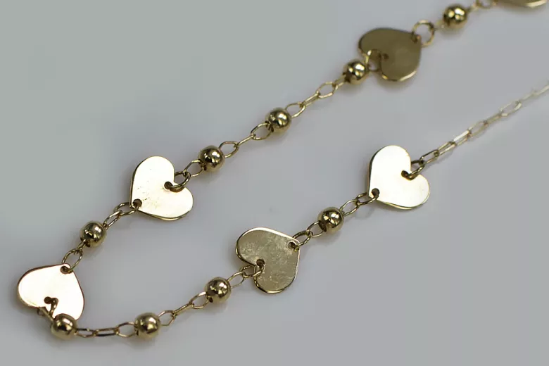 Yellow rose gold bracelet ★ russiangold.com ★ Gold 585 333 Low price