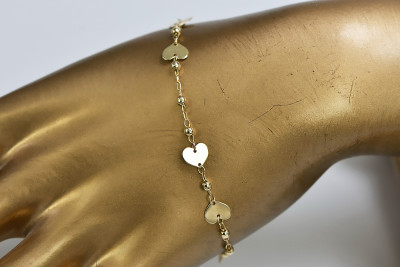 Pulsera ★ de oro rosa amarillo russiangold.com ★ Oro 585 333 Precio bajo