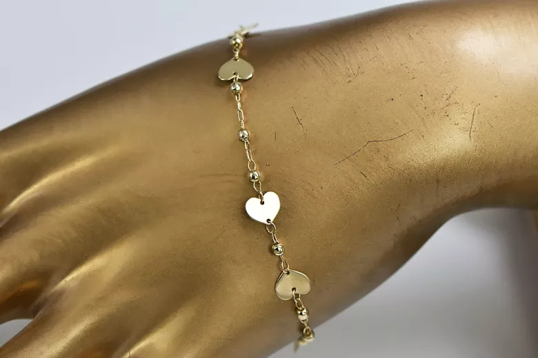 Yellow rose gold bracelet ★ russiangold.com ★ Gold 585 333 Low price