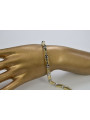 Italian 14K Yellow Gold Hammer Bracelet with White Gold Accents cb003yw