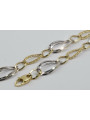 Pulsera de oro blanco y amarillo italiano de 14K con diferentes piedras cb013yw