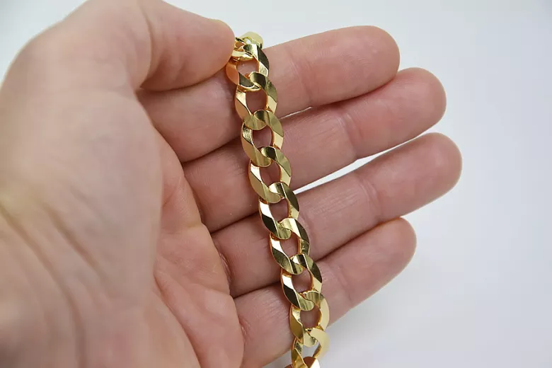 Yellow rose gold bracelet ★ russiangold.com ★ Gold 585 333 Low price