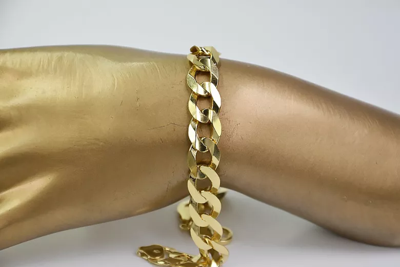 Yellow rose gold bracelet ★ russiangold.com ★ Gold 585 333 Low price