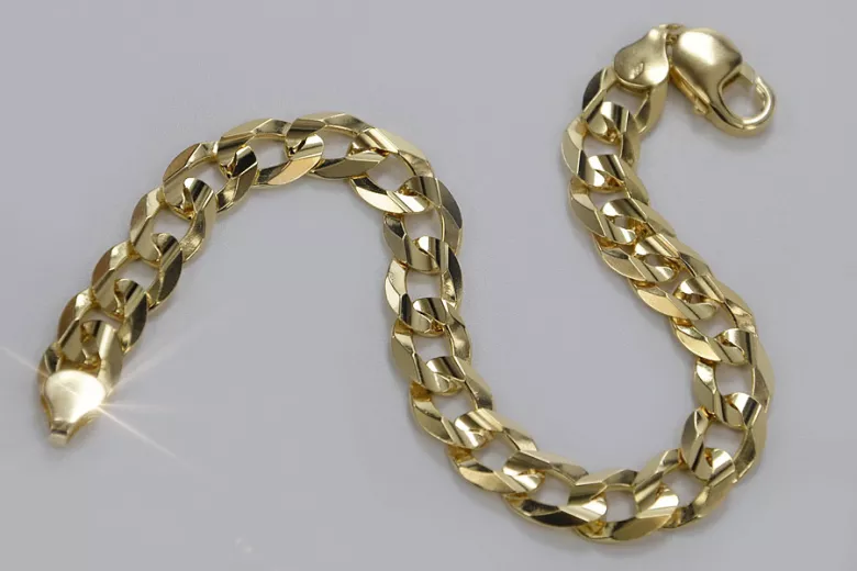 Yellow rose gold bracelet ★ russiangold.com ★ Gold 585 333 Low price