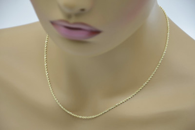 High-Quality 14K White Gold Rope Chain, Classic Design and Durable Finish cc019w