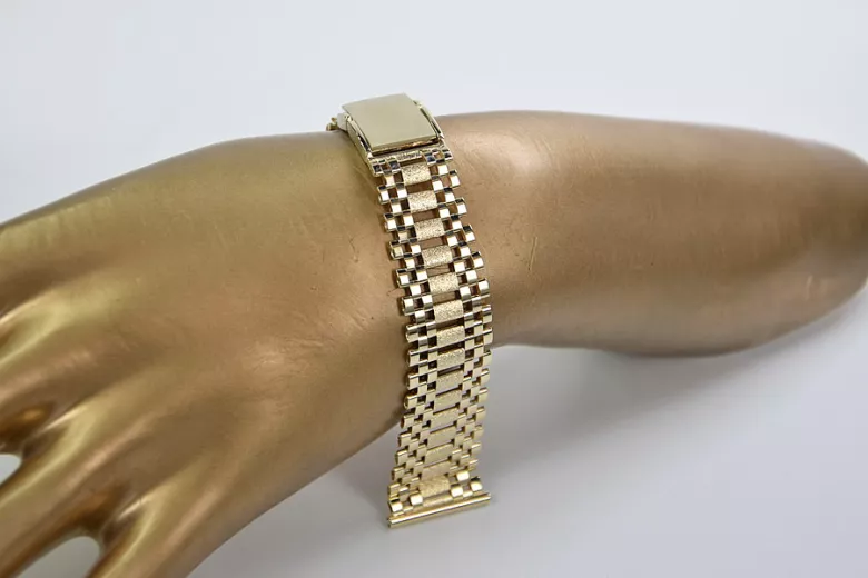 Yellow rose gold watch bracelet ★ russiangold.com ★ Gold 585 333 Low price