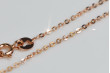 Vintage różowe złoto 14k 585 łańcuch diamentowy w kształcie kotwicy cc003r