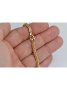 Pulsera Bizantina de Oro Amarillo 14k con 3mm de Ancho cb014y