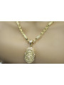 Gold God's medallion with a chain ★ zlotychlopak.pl ★ Gold 585 333 Low price