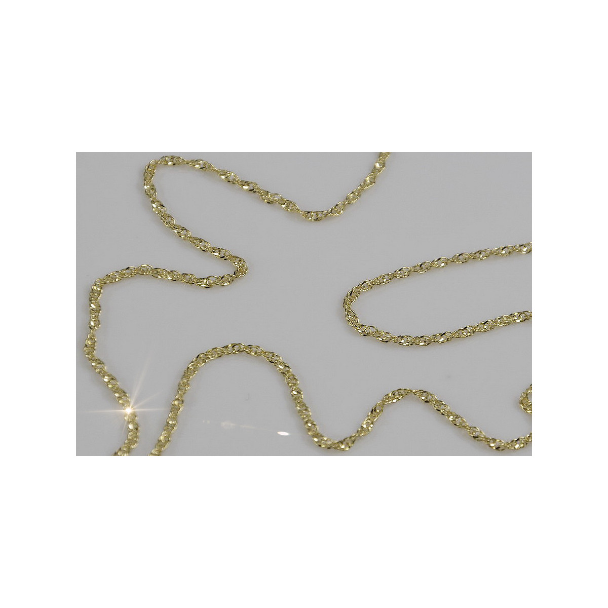 Italian Yellow 14K Gold Diamond Cut Rope Chain Hollow cc079y