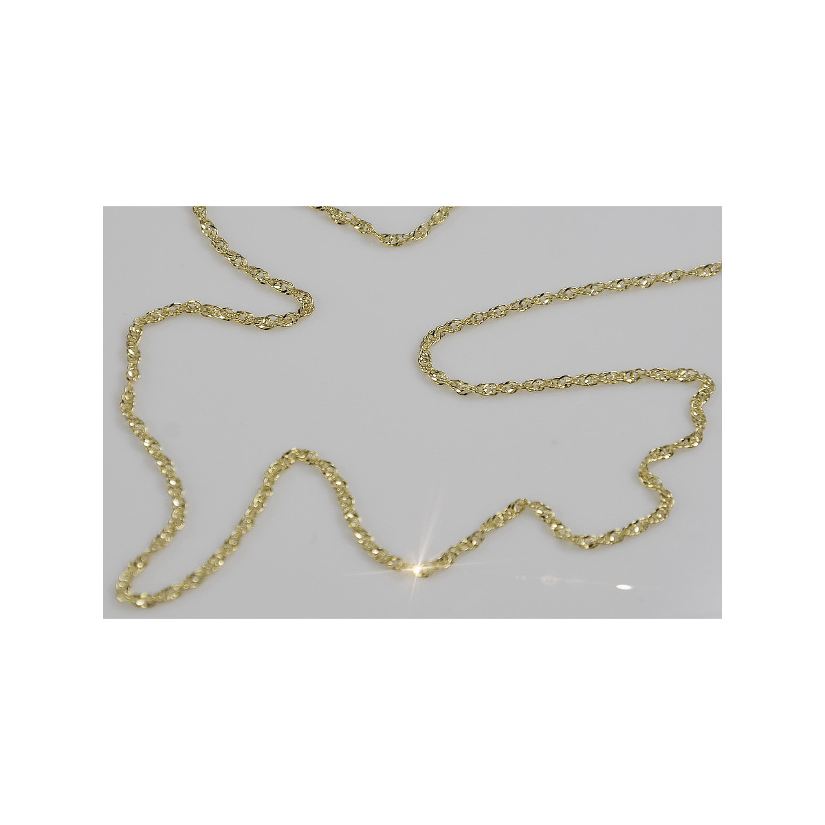 Italian Yellow 14K Gold Diamond Cut Rope Chain Hollow cc079y